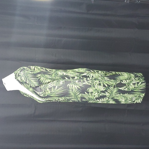 Fern print open front kimono/swim cover - Picture 3 of 5